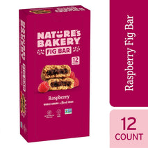 Nature's Bakery Whole Wheat Fig Bars, Raspberry, Vegan, Non-GMO, 12 count box with 2 snack bars each