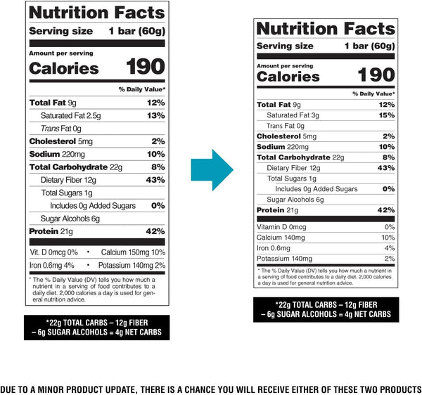 quest nutrition chocolate chip cookie dough protein bars 21g protein 1g sugar 4g net carb gluten free 12 count