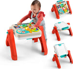 Fisher-Price Laugh & Learn 4-in-1 Activity Table & Art Easel for ages 6+ months with multilanguage support