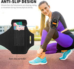 Running Armband for iPhone and Galaxy Phones with Earphone Bag and Zipper Slot