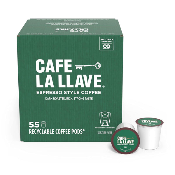 Cafe La Llave 24 Count Dark Roast Coffee Pods Compatible with Keurig Brewers