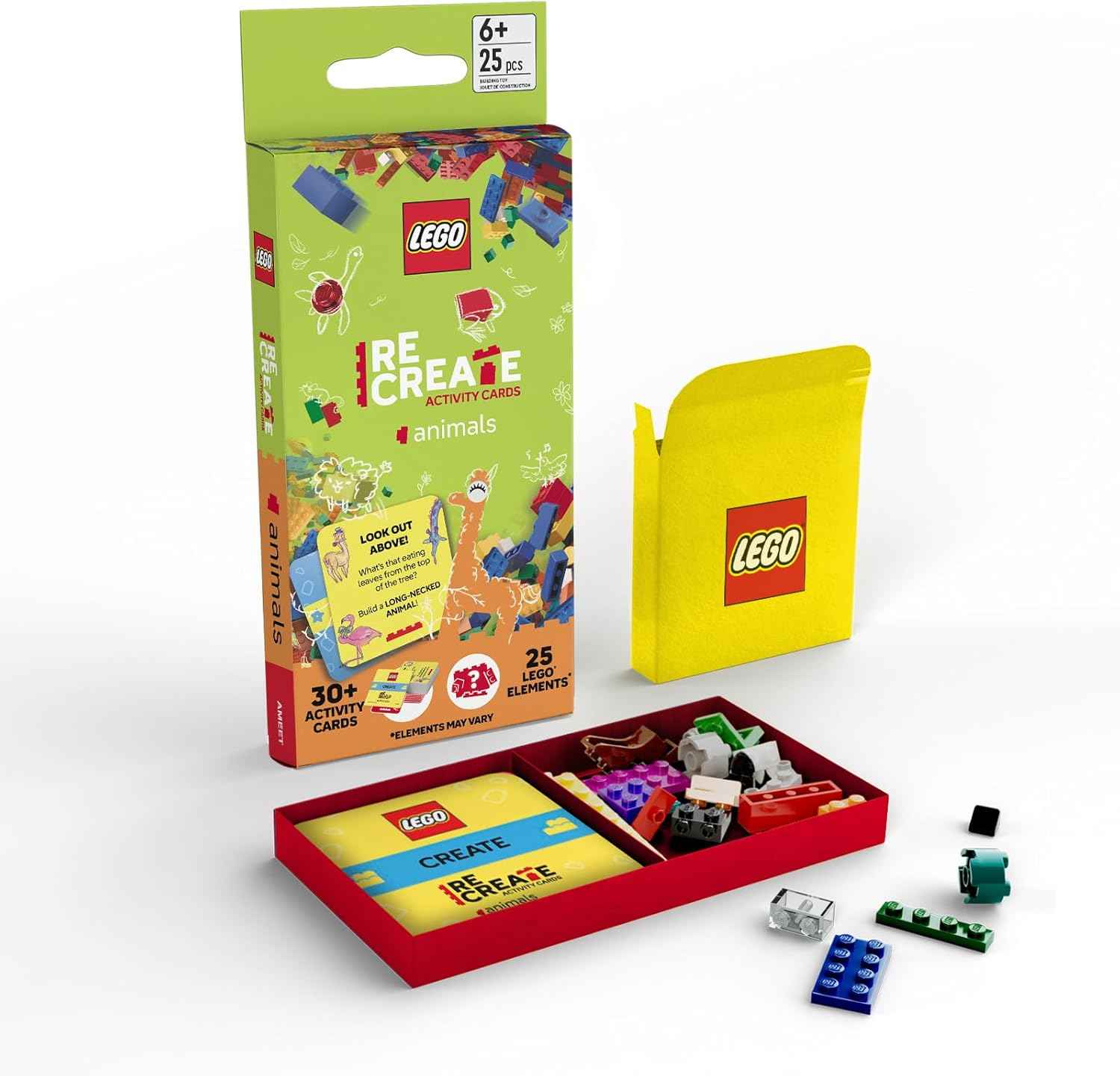 Lego Recreate Activity Cards – Animals | Creative Building Game with 30+ Activity Cards & 25 Lego Elements | Ages 6+