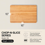 John Boos Chop-N-Slice Series Rectangular Maple Cutting Board, 16" x 10" x 1" Dimensions, Made in the USA