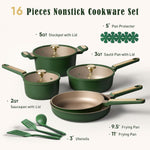 CAROTE 16-piece Non-Stick Cookware Set for Induction Cooktops