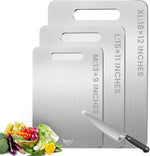 3 Pack Titanium Cutting Board - 100% Pure Titanium Cutting Boards For Kitche,Easy to clean, Double-sided food-grade Cutting Board For Meats, Fruits And Vegetables (M+L+XL)