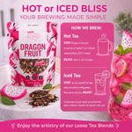 Dragonfruit Loose Leaf Tea - Hibiscus, Dragonfruit & Pineapple - Premium Herbal Fruit Tea
