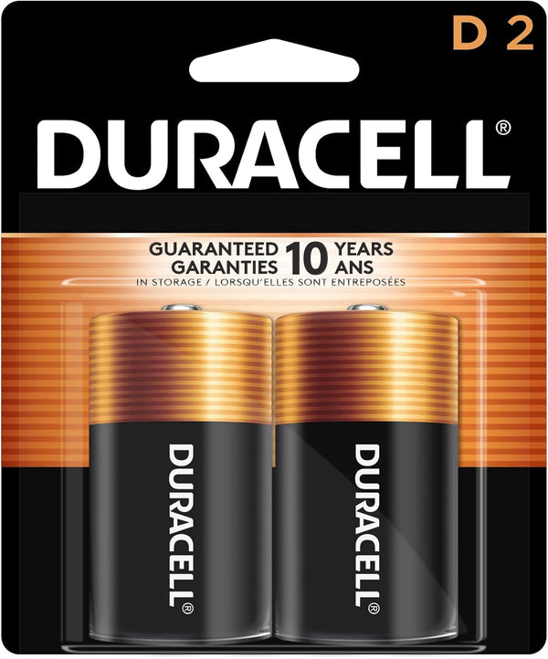 Duracell Coppertop D Batteries, 4 Count (1 Pack), D Battery with Long-lasting Power, All-Purpose Alkaline Battery for Household and Office Devices