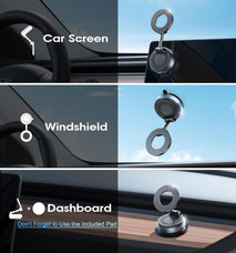 2026 Upgraded Vacuum Magnetic Car Phone Holder 360° Reinforced 96LBS Ultra Suction Cup Phone Mount for MagSafe Cell Phone Holders for Your Car/Gym/Mirror Mount for iPhone & Android