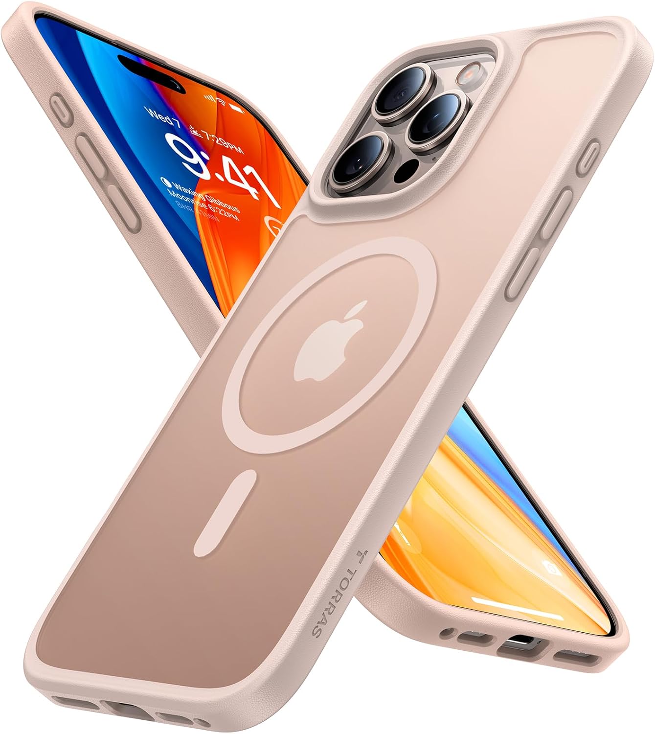 TORRAS for iPhone 17 Pro Case, Shockproof Magnetic [Camera Control][Military-Grade Protective][Fit for MagSafe] Slim Translucent Anti-Fingerprint Phone Case for iPhone 17 Pro 6.3", Deep Blue - Rayz Mart