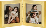 decorUhome Double 4x6 Picture Frame Vertical, Engineered Wood Bifold Photo Frame with Plexiglass for Tabletop Display, 4x6, Black