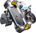 JOYROOM Motorcycle Phone Mount, [1s Auto Lock][100mph Military Anti-Shake] Bike Phone Holder for Bicycle, [10s Quick Install] Handlebar Phone Mount, Compatible with iPhone, Samsung, All Cell Phone