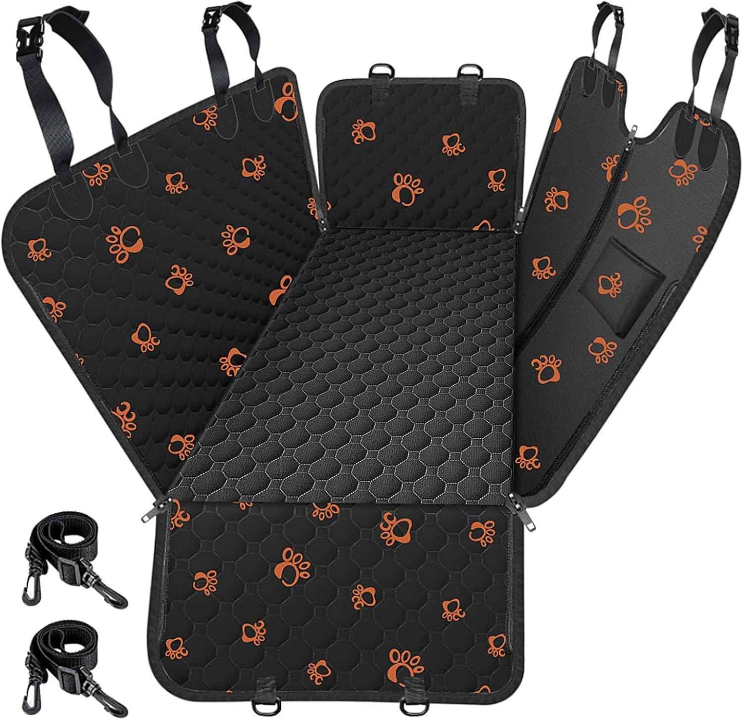 Mancro Dog Car Seat Cover for Back Seat, 2025 Upgraded 600D Heavy Duty Waterproof & Scratch-Resistant Dog Hammock for Car, Back Seat Pet Cover for Dogs with Sedan, Trucks and SUVs, Standard, Black