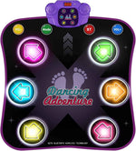 flooyes electronic dance pad for 3-12 year old kids with light-up 6-button wireless bluetooth music dance