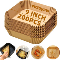 Air Fryer Liners Disposable,200PCS Victoyaw 9 Inch Square Air Fryer Parchment Paper Liners for 5-8QT Air fryer,Non-Stick Waterproof Airfryer Liners