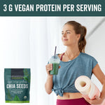 Viva Naturals Organic Chia Seeds, 2 lb - Plant-Based Omega-3 & Vegan Protein, Gluten Free