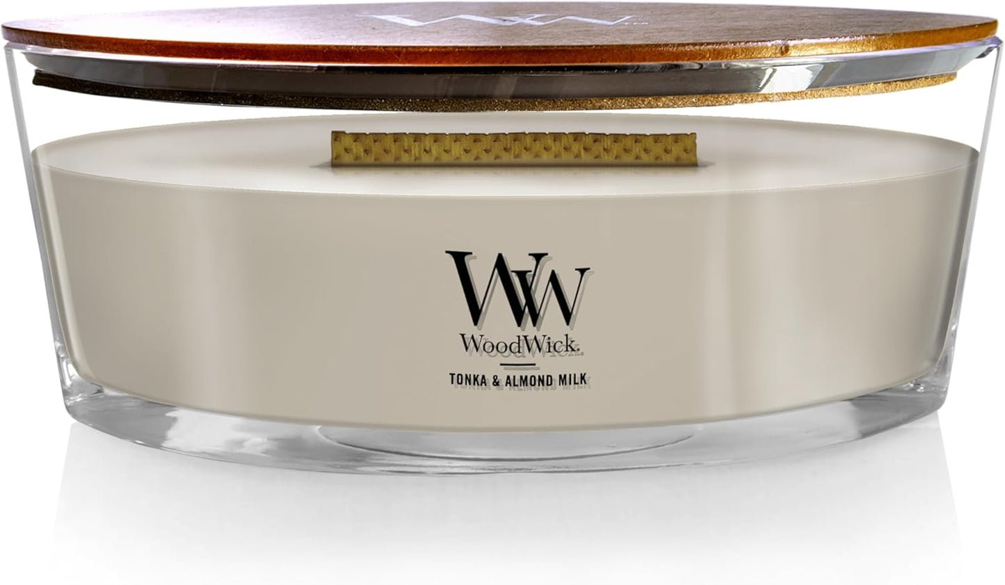 WoodWick Cinnamon Chai Holiday Candle Gifts for Women and Men, 9.7 oz Medium Hourglass Candle with Crackling Wick