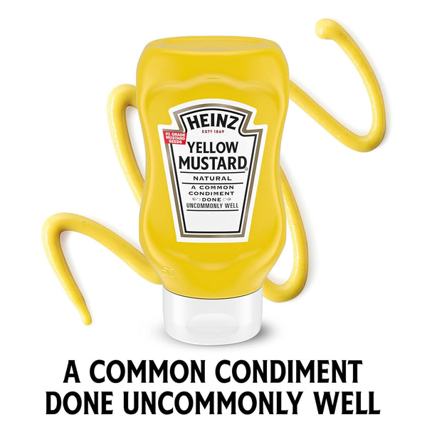 Heinz Yellow Mustard - 20 oz Bottle - Thick, Tangy Flavor, Kosher, SNAP Eligible