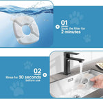 32 Pcs Cat Water Fountain Replacement Filters-16 Pack Cat Fountain Filters with 16 Pack Sponges, Enhanced Compatibility Pet Fountain Filter Fit for 95oz/2.8L 135oz/4L 67oz/2L Pet Drinking Fountain