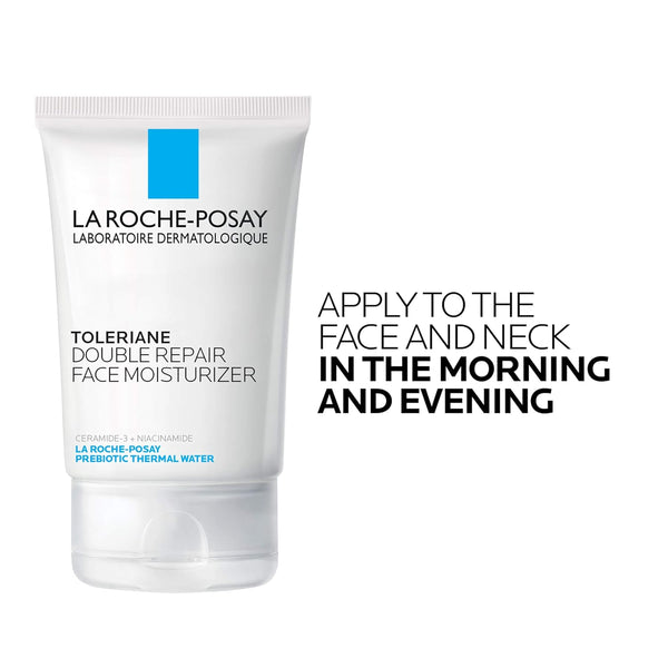 La Roche-Posay Toleriane Double Repair Face Moisturizer for all skin types with ceramide and niacinamide, fragrance-free, oil-free