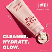 The Face Shop Rice Water Bright Foaming Facial Cleanser with Ceramide, Gentle, Hydrating, Moisturizing, Vegan, Korean Skincare for All Skin Types, 300ml
