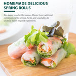 White Rice Paper Wrappers, 34 Sheets, Non-GMO, Gluten-Free, Low Carb, Vietnamese Rice Wraps