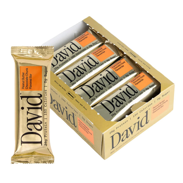 David High Protein Bars - 12 Pack - Blueberry Pie Flavor - Gluten Free - 28g Protein - 150 Calories