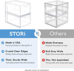 Stackable Clear Plastic Organizer Drawers for Cosmetics and Beauty Supplies