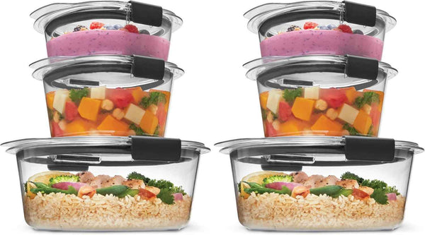 Rubbermaid Brilliance BPA Free 44-Piece Food Storage Containers Set Airtight Leak-Proof with Lids for Meal Prep Lunch and Leftovers