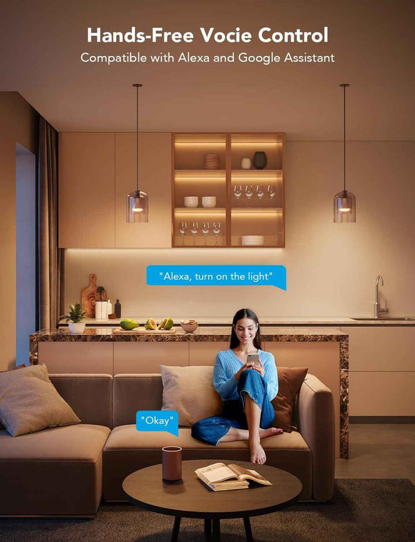 Govee Smart Light Bulbs, 2-pack 1200 Lumen Dimmable RGBWW BR30 Flood Light Bulbs with Alexa and Google Assistant Support