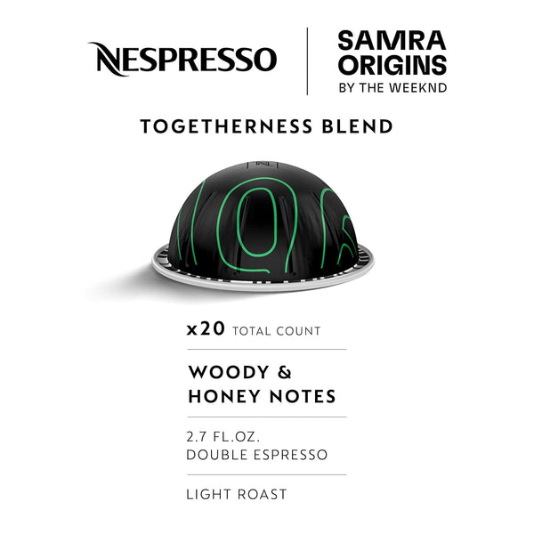 Nespresso Vertuo Togetherness Blend Double Espresso Coffee Pods 20-Count Light Roast