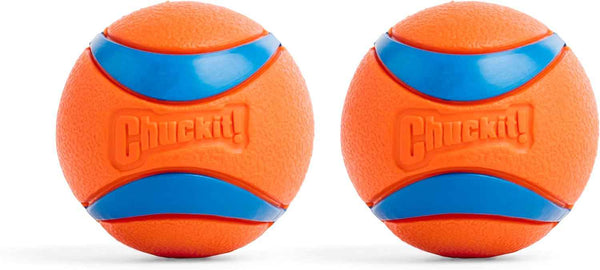 chuckit ultra ball dog toy - medium bouncy fetch balls for dogs 20-60 lbs - made from durable rubber
