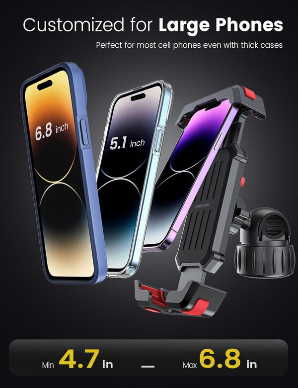 Upgraded Bike Phone Holder Handlebar for Large Phone Cases