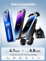 Lamicall Bike Phone Holder, Motorcycle Mount - Motorcycle Phone Holder, Handlebar Cell Phone Clamp, E-Bike Scooter Phone Clip for iPhone 17 Air Pro Max, 16 15 Plus, S20, 4.7 to 6.8" Smartphones