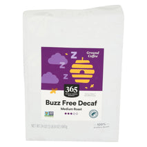 365 by Whole Foods Market Buzz Free Decaf Ground Coffee, Medium Roast, 24 oz