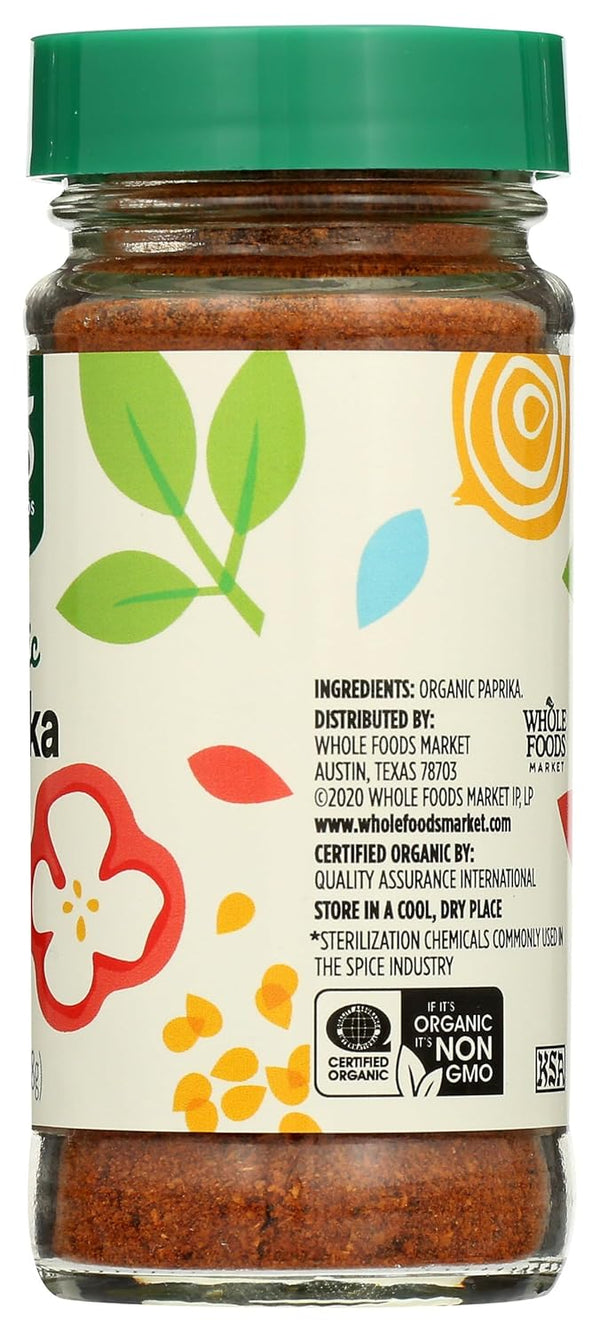 365 by Whole Foods Market, Organic Paprika, Non-GMO, Kosher Certified, 1.69 Ounce Seasoning