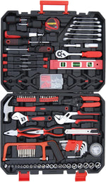 39-Piece Household Tools Kit Essential Home Repair Set with Plastic Toolbox Ideal for College Students, Home Use & More