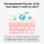 maree glycolic acid toner 10% exfoliating skin brightener for face dark spots acne scars