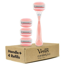gillette venus white tea womens razor handle 4 blade refills