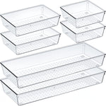 Clear Drawer Organizer Set for Kitchen and Office Storage