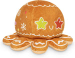 TeeTurtle Reversible Octopus Plushie - 4-Inch Pink + Aqua Two-Sided Flip Plush Toy with Embroidered Details - Cute Mini Collectible Plush for Kids, Teens, and Adults