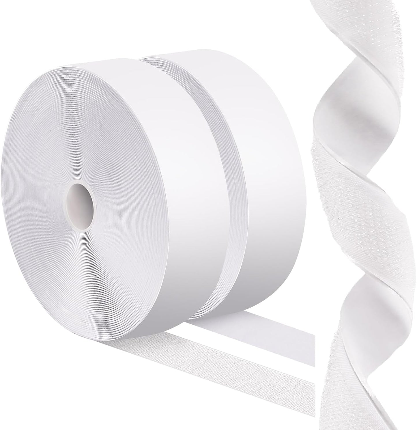 4.4''×16.5 Feet Black Heavy Duty Hook and Loop Tape Adhesive, Keep Couch Cushions from Sliding or Blowing at Outdoor, Picture Wall Hanging, No Punching Wall Mounting, Keep Your Carpet Rugs in Place - Rayz Mart