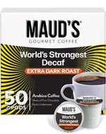 Maud's Decaf Dark Roast Coffee Pods, 100 count, Compatible with Keurig K Cups Maker