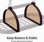 KES 34 inch Oiled Bronze Hanging Pot Rack with 20 Hooks for Kitchen Ceiling Mount, Heavy Duty Oval Pot Pan Hangers for 16 and 24 inch Joist Mount