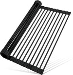 Silicone Wrapped Over The Sink Dish Drying Rack for Kitchen