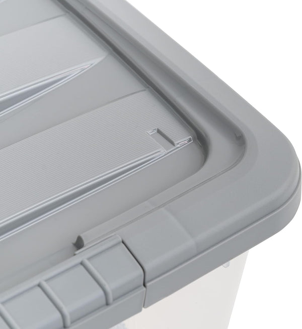 Amazon Basics Plastic Storage Containers with Secure Latching Lids for Organization