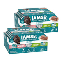iams perfect portions indoor adult grain free wet cat food pate turkey salmon recipe 2.6 oz twin-pack trays 12 count 24 servings pack of 2