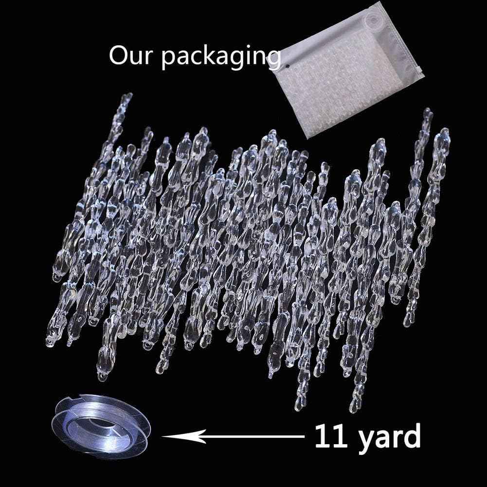 25 pcs icicles Ornament Set - ToBeIT Christmas Decoration Acrylic Clear icicles Set (25pcs Icicle Ornament)