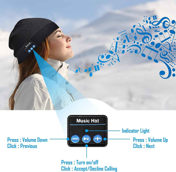 led bluetooth beanie hat for men and women, valentines day gifts, anniversary birthday gift
