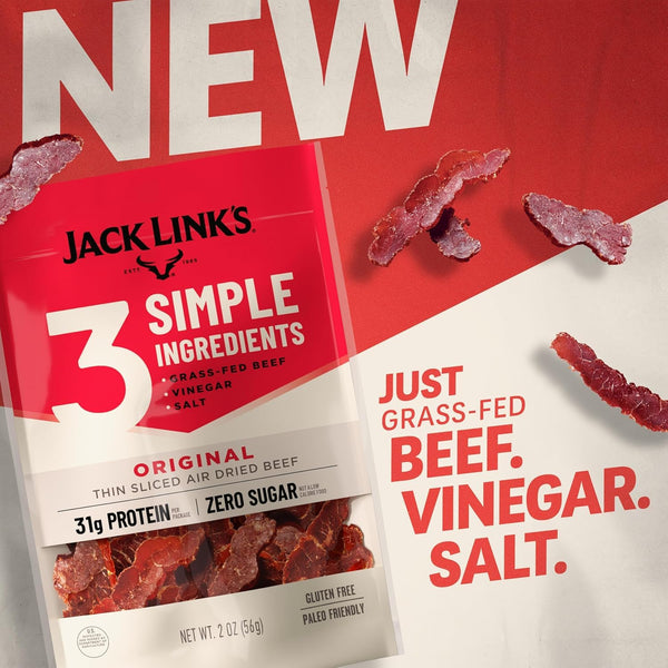 Jack Link's Air Dried Steak Slices Multipack with 3 Simple Ingredients