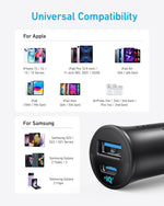 Anker 30W 2-Port USB-C Car Charger for iPhone and Samsung